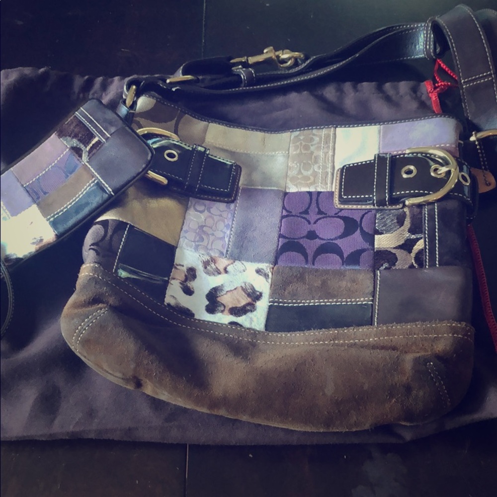 Authentic Coach handbag and matching wristlet